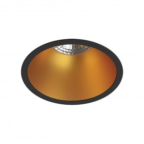 DK3026-BG Встраиваемый светильник, IP 20, 10 Вт, GU5.3, LED, черный/золотой, пластик в Карталах - kartaly.ok-mebel.com | фото