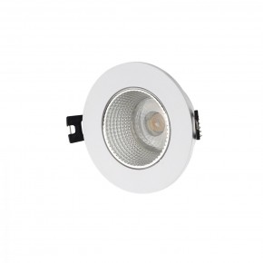 DK3061-WH+CH Встраиваемый светильник, IP 20, 10 Вт, GU5.3, LED, белый/хром, пластик в Карталах - kartaly.ok-mebel.com | фото