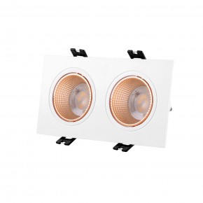 DK3072-WBR Встраиваемый светильник, IP 20, 10 Вт, GU5.3, LED, белый/бронзовый, пластик в Карталах - kartaly.ok-mebel.com | фото