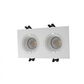 DK3072-WH Встраиваемый светильник, IP 20, 10 Вт, GU5.3, LED, белый/белый, пластик в Карталах - kartaly.ok-mebel.com | фото