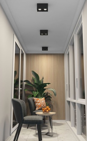 DK3085-BK+CH Светильник накладной IP 20, 10 Вт, GU5.3, LED, черный/хром, пластик в Карталах - kartaly.ok-mebel.com | фото 2