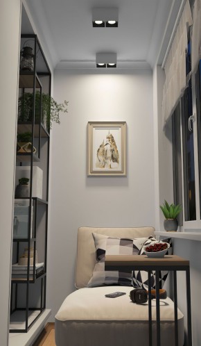 DK3085-WB+WH Светильник накладной IP 20, 10 Вт, GU5.3, LED, бело-черный/белый, пластик в Карталах - kartaly.ok-mebel.com | фото 2