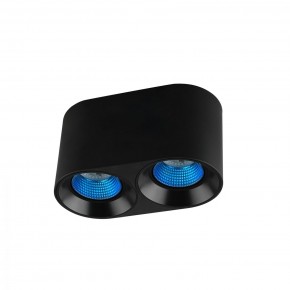 DK3096-BK+CY Светильник накладной IP 20, 10 Вт, GU5.3, LED, черный/голубой, пластик в Карталах - kartaly.ok-mebel.com | фото