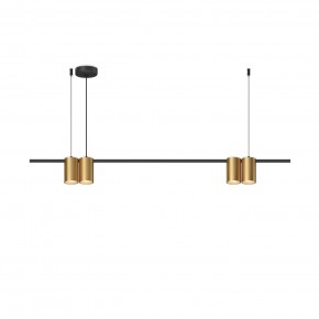 DK4061-BK+SG Подвесной светильник ORBIT, IP20, 4xGU10 LED до 15 Вт, черный + сатинированное золото, алюминий в Карталах - kartaly.ok-mebel.com | фото 3