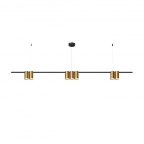 DK4063-BK+SG Подвесной светильник ORBIT, IP20, 7xGU10 LED до 15 Вт, черный + сатинированное золото, алюминий в Карталах - kartaly.ok-mebel.com | фото 3