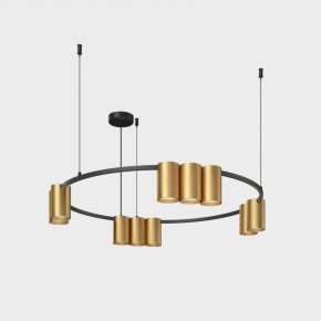 DK4065-BK+SG Подвесной светильник ORBIT , IP20, 10xGU10 LED до 15 Вт, черный + сатинированное золото, алюминий в Карталах - kartaly.ok-mebel.com | фото 2