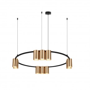DK4065-BK+SG Подвесной светильник ORBIT , IP20, 10xGU10 LED до 15 Вт, черный + сатинированное золото, алюминий в Карталах - kartaly.ok-mebel.com | фото 3