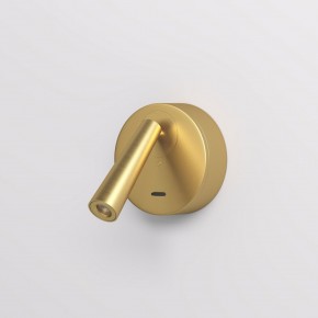 DK5072-SB Бра SHINE WALL со светодиодом, D104*H68, IP20, 3000К, 3W, RA?90, сатинированная латунь, алюминий в Карталах - kartaly.ok-mebel.com | фото 2