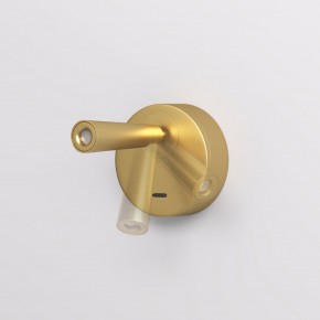 DK5072-SB Бра SHINE WALL со светодиодом, D104*H68, IP20, 3000К, 3W, RA?90, сатинированная латунь, алюминий в Карталах - kartaly.ok-mebel.com | фото 3