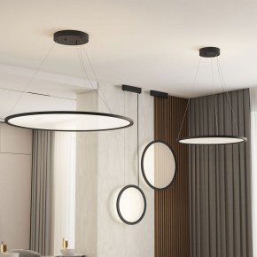 DK6616-BK Подвесной горизонтальный светильник Veil со светодиодом H900 d600 220V 48W 3000-6000K IP20 черный алюминий в Карталах - kartaly.ok-mebel.com | фото 5