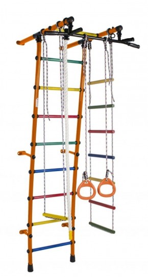 ДСК Стелла цв.оранжевый радуга: турник, кольца, канат, трапеция, веревочная лестница в Карталах - kartaly.ok-mebel.com | фото