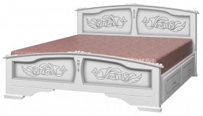 ЕЛЕНА Кровать из массива 1400 с 2-мя ящиками  в Карталах - kartaly.ok-mebel.com | фото