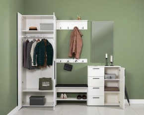 ЭЙР прихожая (модульная) Белый Шагрень в Карталах - kartaly.ok-mebel.com | фото 2
