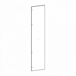 Фасад двери глухой (левый) Глянец черный Марсель в Карталах - kartaly.ok-mebel.com | фото 4
