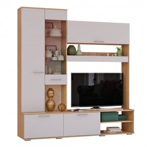 ФЛАЙ Центральная секция ЦС-01 (дуб сонома/белый) в Карталах - kartaly.ok-mebel.com | фото