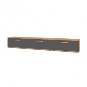 ФЛОРИДА Ф33 Тумба ТВ (дуб золотой/графит) в Карталах - kartaly.ok-mebel.com | фото