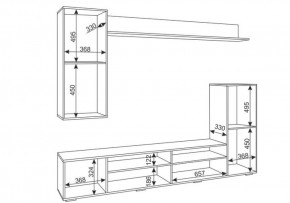 Гостиная Альфа (Дуб крафт золотой/Белый глянец) в Карталах - kartaly.ok-mebel.com | фото 3