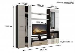 Гостиная Альфа МДФ (Венге/Белый глянец) в Карталах - kartaly.ok-mebel.com | фото 3