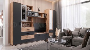 Гостиная Белла (Сандал, Графит/Дуб крафт) в Карталах - kartaly.ok-mebel.com | фото 5