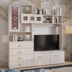 Гостиная Белла центральная секция (ясень белый) в Карталах - kartaly.ok-mebel.com | фото 3