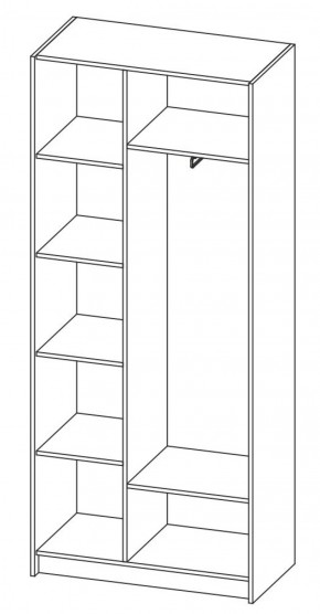 Гостиная Дарья Шкаф (полки + выдвижная штанга) в Карталах - kartaly.ok-mebel.com | фото 3