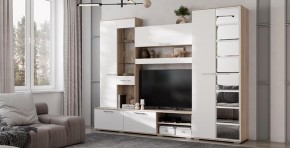 Гостиная Флай (ЦС-01/ШК-04) дуб сонома/белый в Карталах - kartaly.ok-mebel.com | фото