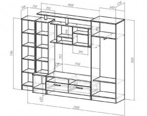 ОСКАР Гостиная (Венге/Анкор светлый) в Карталах - kartaly.ok-mebel.com | фото 2