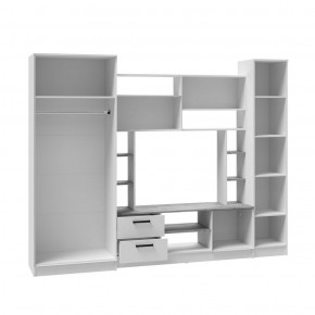 Гостиная СОЛО ЛДСП Белый /ЛДСП Дуб крафт золотой в Карталах - kartaly.ok-mebel.com | фото 2