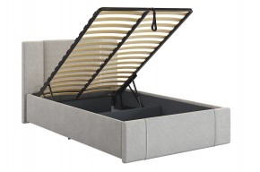 ХЛОЯ Кровать 1200 с ПМ (галька велюр) в Карталах - kartaly.ok-mebel.com | фото