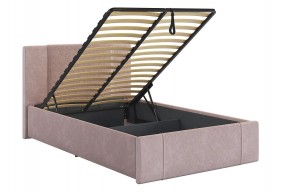 ХЛОЯ Кровать 1200 с ПМ (нежно-розовый велюр) в Карталах - kartaly.ok-mebel.com | фото