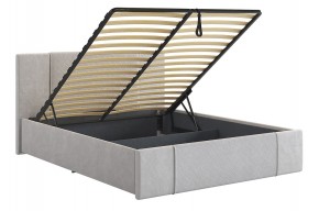 ХЛОЯ Кровать 1600 с ПМ (галька велюр) в Карталах - kartaly.ok-mebel.com | фото