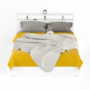 Камелия Кровать 1600, цвет белый, ШхГхВ 163,5х217х78,2 см., сп.м. 1600х2000 мм., без матраса, основание есть в Карталах - kartaly.ok-mebel.com | фото