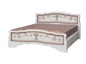 КАРИНА-6 Кровать из массива 1800 (Дуб молочный) с 2-мя ящиками в Карталах - kartaly.ok-mebel.com | фото