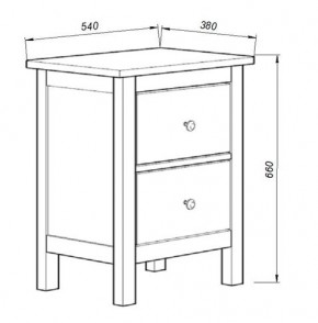 Комод 02 Кантри белый с двумя ящиками в Карталах - kartaly.ok-mebel.com | фото 3