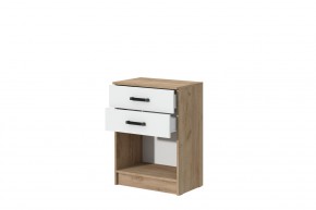 Комод Эконом (Дуб крафт золотой/Белый текстурный) в Карталах - kartaly.ok-mebel.com | фото 2