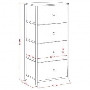 Комод Leset Линкс 4 ящика (МДФ) в Карталах - kartaly.ok-mebel.com | фото 12