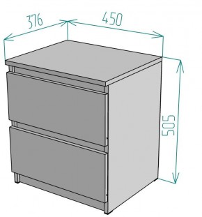 Комод Malta light K127 (тумба прикроватная) в Карталах - kartaly.ok-mebel.com | фото 2