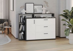 Комод с дверкой и тремя ящиками (графит/белый) в Карталах - kartaly.ok-mebel.com | фото 3