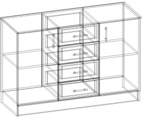 СОФИЯ Комод К1000 2Д (венге/дуб белфорт) в Карталах - kartaly.ok-mebel.com | фото 3