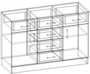 СОФИЯ Комод К1200 2Д (венге/дуб белфорт) в Карталах - kartaly.ok-mebel.com | фото 3