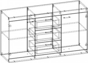 СОНАТА КС-1500 Комод (Дуб сонома/Белый глянец) в Карталах - kartaly.ok-mebel.com | фото 2
