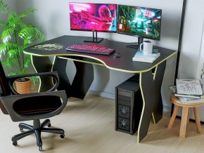 Компьютерный стол КЛ №9.0 (Черный/Желтый) в Карталах - kartaly.ok-mebel.com | фото 2