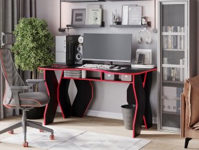 Компьютерный стол КЛ №9.0 (Черный/Красный) в Карталах - kartaly.ok-mebel.com | фото 4