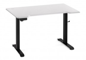 Компьютерный стол Маркос с механизмом подъема 120х75х75 белая шагрень / черный в Карталах - kartaly.ok-mebel.com | фото 2