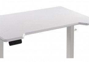 Компьютерный стол Маркос с механизмом подъема 120х75х75 белый / шагрень белая в Карталах - kartaly.ok-mebel.com | фото 6