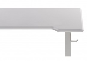 Компьютерный стол Маркос с механизмом подъема 120х75х75 белый / шагрень белая в Карталах - kartaly.ok-mebel.com | фото 8
