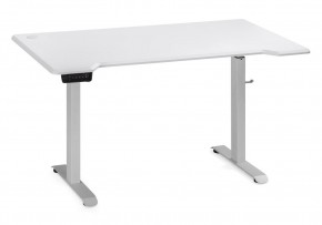 Компьютерный стол Маркос с механизмом подъема 140х80х75 белый / шагрень белая в Карталах - kartaly.ok-mebel.com | фото 2