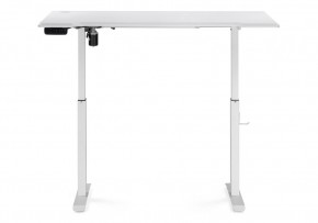 Компьютерный стол Маркос с механизмом подъема 140х80х75 белый / шагрень белая в Карталах - kartaly.ok-mebel.com | фото 4