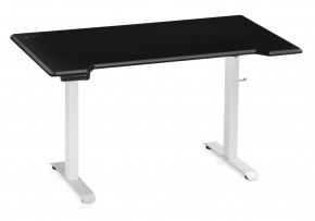 Компьютерный стол Маркос с механизмом подъема 140х80х75 черная шагрень / белый в Карталах - kartaly.ok-mebel.com | фото 2