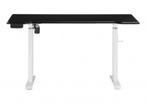 Компьютерный стол Маркос с механизмом подъема 140х80х75 черная шагрень / белый в Карталах - kartaly.ok-mebel.com | фото 3